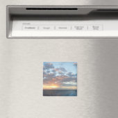 Zonneoptijd bij Zee I pasteien Magneet (Insitu (Vaatwasser))