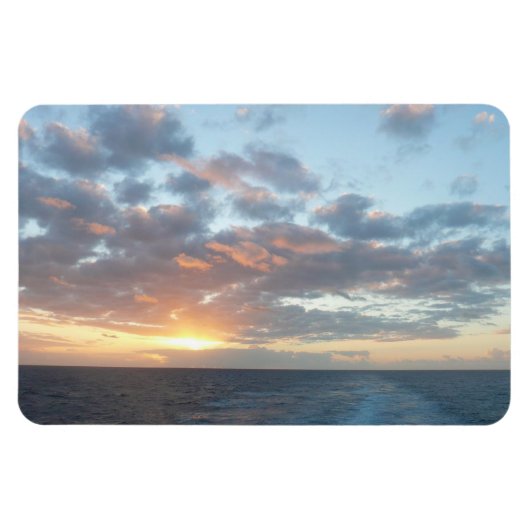 Zonneoptijd bij Zee I pasteien Magneet (Horizontaal)