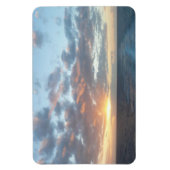 Zonneoptijd bij Zee I pasteien Magneet (Verticaal)