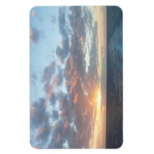 Zonneoptijd bij Zee I pasteien Magneet (Verticaal)