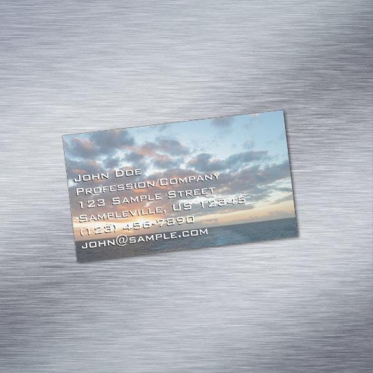 Zonneoptijd bij Zee I pasteien Magnetisch Visitekaartje (Voorbeeld)