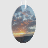 Zonneoptijd bij Zee I pasteien Ornament (voorkant)