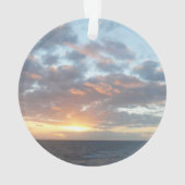 Zonneoptijd bij Zee I pasteien Ornament (achterkant)