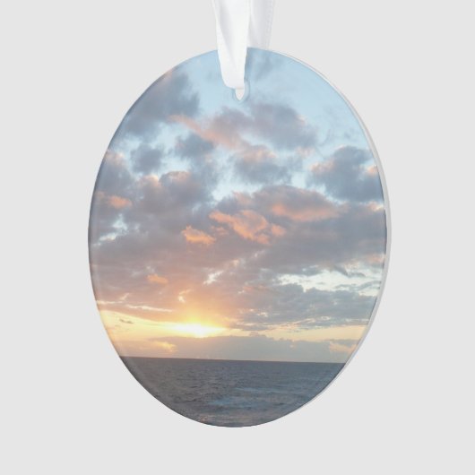 Zonneoptijd bij Zee I pasteien Ornament (voorkant)