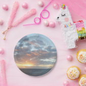 Zonneoptijd bij Zee I pasteien Papieren Bordje (Feest)