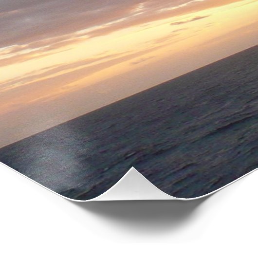 Zonneoptijd bij Zee I pasteien Perfect Poster (Hoek)