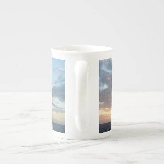 Zonneoptijd bij Zee I pasteien Porselein Kop (Achterkant)