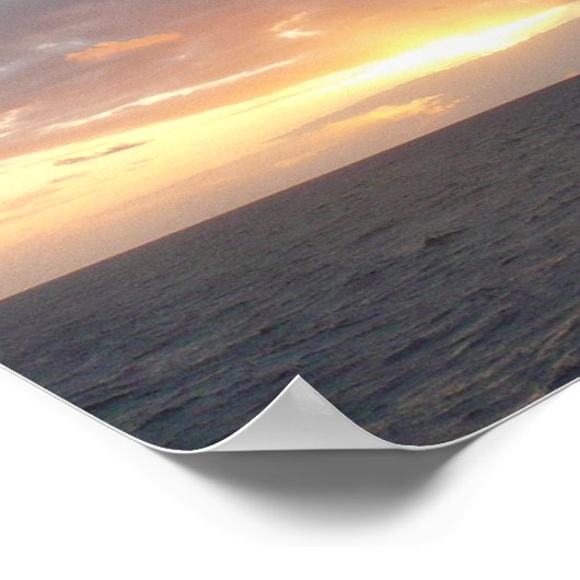 Zonneoptijd bij Zee I pasteien Poster (Hoek)