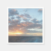 Zonneoptijd bij Zee I pasteien Servetten (Voorkant)