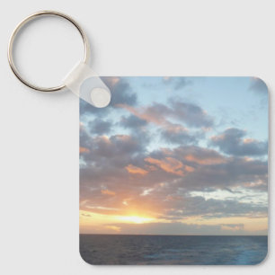 Zonneoptijd bij Zee I pasteien Sleutelhanger