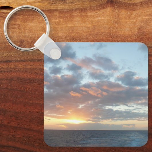 Zonneoptijd bij Zee I pasteien Sleutelhanger (Voorkant)