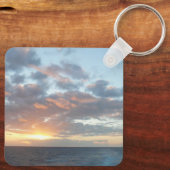 Zonneoptijd bij Zee I pasteien Sleutelhanger (Achterkant)