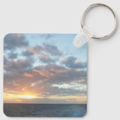 Zonneoptijd bij Zee I pasteien Sleutelhanger (Achterkant)