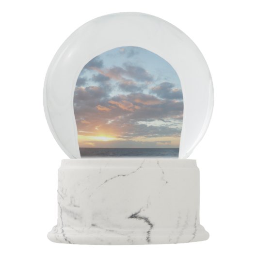 Zonneoptijd bij Zee I pasteien Sneeuwbol (Achterkant)