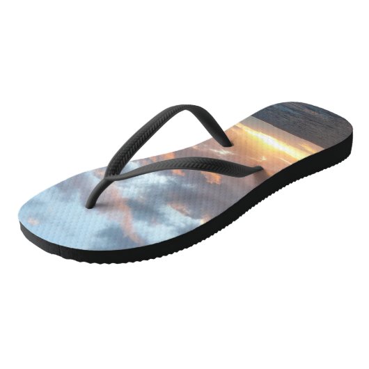 Zonneoptijd bij Zee I pasteien Teenslippers (Schuin)