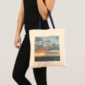 Zonneoptijd bij Zee I pasteien Tote Bag (Voorkant (product))