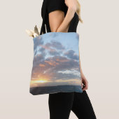 Zonneoptijd bij Zee I pasteien Tote Bag (Dichtbij)