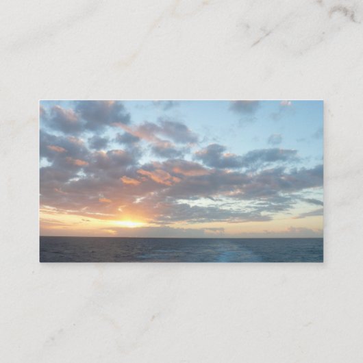 Zonneoptijd bij Zee I pasteien Visitekaartje (Achterkant)