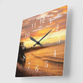 Zonneoptijd in het tropische strand van Tropics Vierkante Klok (Hoek)