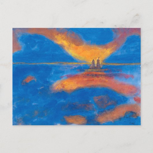 Zonneoptijd in Zee | Emil Nolde | Briefkaart (Voorkant)