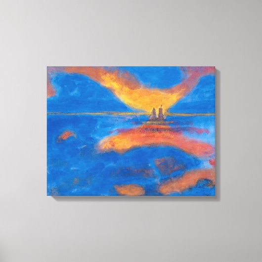 Zonneoptijd in Zee | Emil Nolde | Canvas Afdruk (Voorkant)