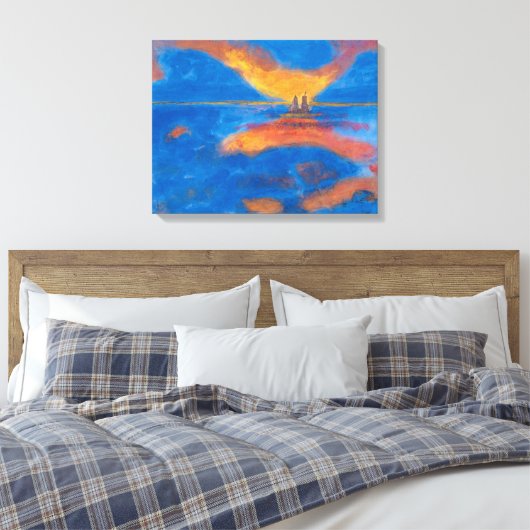 Zonneoptijd in Zee | Emil Nolde | Canvas Afdruk (Insitu (Slaapkamer))