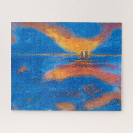 Zonneoptijd in Zee | Emil Nolde | Legpuzzel (Horizontaal)