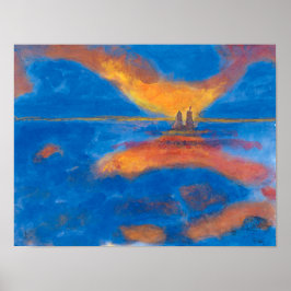 Zonneoptijd in Zee | Emil Nolde | Poster