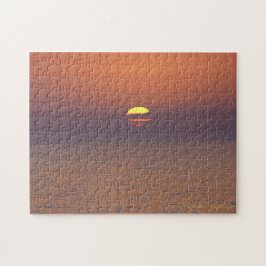 Zonneoptijd in Zee Legpuzzel (Horizontaal)