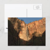 Zonneoptocht op de Riverside Walk Trail bij Zion Briefkaart (Voorkant / Achterkant)