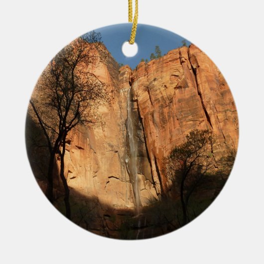 Zonneoptocht op de Riverside Walk Trail bij Zion Keramisch Ornament (Voorkant)