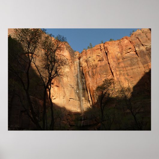 Zonneoptocht op de Riverside Walk Trail bij Zion Poster (Voorkant)