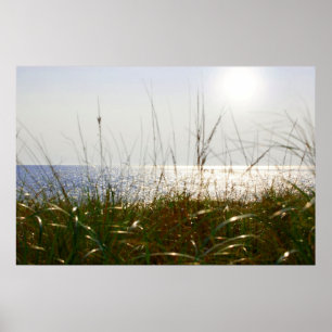Zonneover Atlantische Oceaan Poster