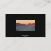 Zonneover bergen/profielkaart visitekaartje (Achterkant)