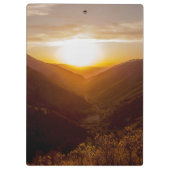 Zonneover berglandschap klembord (Achterkant)