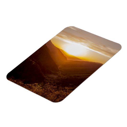 Zonneover berglandschap magneet (Linkerzijde)