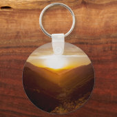 Zonneover berglandschap sleutelhanger (Achterkant)