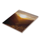 Zonneover berglandschap tegeltje (Zijkant)