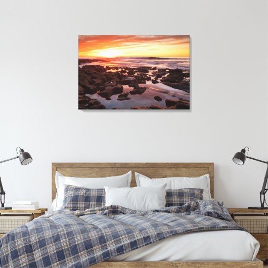 Zonneover-brede pools canvas afdruk (Insitu (Slaapkamer))