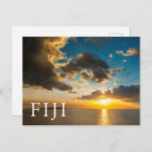 Zonneover de oceaan, Fiji Briefkaart (Voorkant / Achterkant)