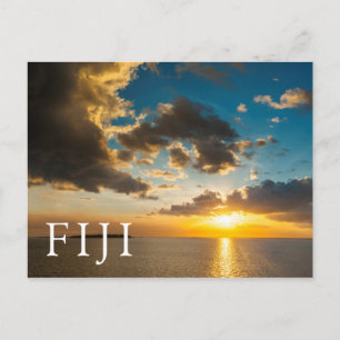 Zonneover de oceaan, Fiji Briefkaart