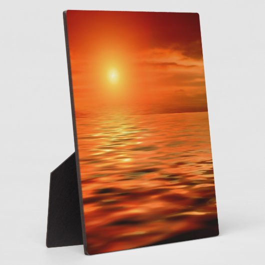 Zonneover de oceaan fotoplaat (Zijkant)