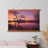Zonneover het meer hangend wandkleed (Slaapkamer)
