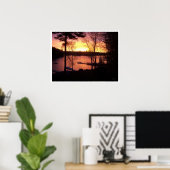 Zonneover het meer poster (Thuiskantoor)