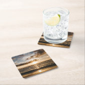 Zonneover het Zee Kartonnen Onderzetters (Insitu)