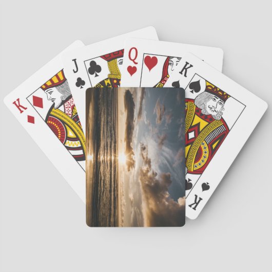 Zonneover het Zee Pokerkaarten (Achterkant)