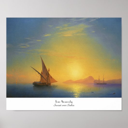 Zonneover Ischia Ivan Aivazovsky Poster (Voorkant)