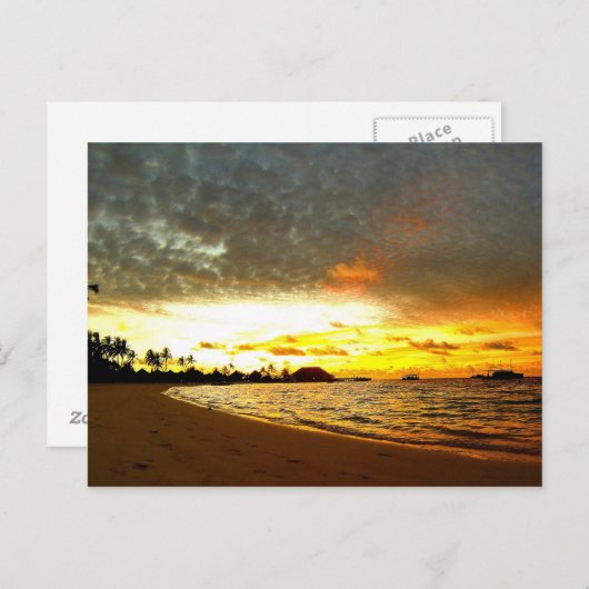 Zonneover op de Malediven Briefkaart (Voorkant / Achterkant)