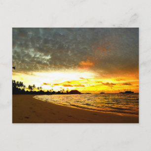 Zonneover op de Malediven Briefkaart