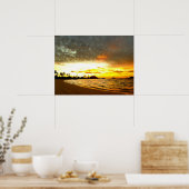 Zonneover op de Malediven Poster (Keuken)